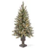 Christmas Central 4' Pre-lit Potted Glittery Bristle Christmas Tree, Clear Lights -Christmas Central dnat gb3 306 40 1 76498.1631811178