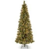 Christmas Central 6.5’ Pre-Lit Glittery Bristle Artificial Christmas Tree, White LED Lights -Christmas Central dnat gb3 319 65 1 98666.1670489783