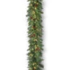 Christmas Central 9' X 18" Pre-Lit Garwood Spruce Artificial Christmas Garland, White LED Lights -Christmas Central dnat gw1 300l 9n 1 1 76721.1587645161