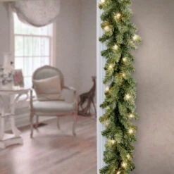 Christmas Central 9' X 10” Pre-Lit Kincaid Spruce Artificial Christmas Garland - Clear Lights 8 Christmas Central 9' X 10” Pre-Lit Kincaid Spruce Artificial Christmas Garland - Clear Lights -Christmas Central dnat kcdr 9blo 1 3 39241.1670489788