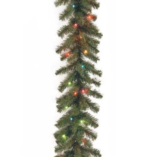 Christmas Central 9' X 10” Pre-Lit Kincaid Spruce Artificial Christmas Garland, Multicolor Lights 3 Christmas Central 9' X 10” Pre-Lit Kincaid Spruce Artificial Christmas Garland, Multicolor Lights