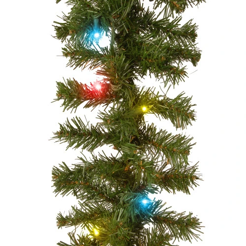 Christmas Central 9' X 10” Pre-Lit Kincaid Spruce Artificial Christmas Garland, Multicolor Lights 4 Christmas Central 9' X 10” Pre-Lit Kincaid Spruce Artificial Christmas Garland, Multicolor Lights - Image 2