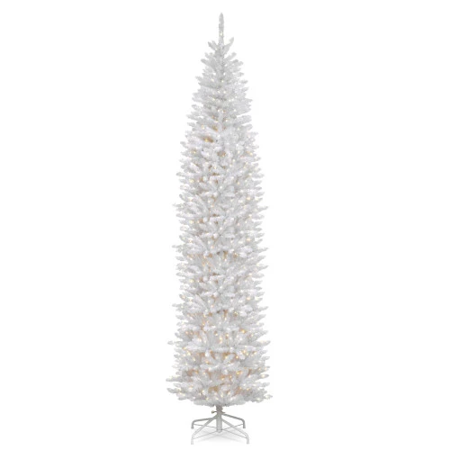 Christmas Central 12' Pre-Lit Slim White Kingswood Fir Artificial Christmas Tree, Clear Lights 3 Christmas Central 12' Pre-Lit Slim White Kingswood Fir Artificial Christmas Tree, Clear Lights