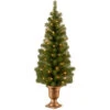 Christmas Central 4’ Pre-Lit Potted Montclair Spruce Artificial Christmas Tree, Clear Lights