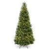 Christmas Central 10’ Pre-Lit Slim Natural Fraser Fir Artificial Christmas Tree, Clear Lights