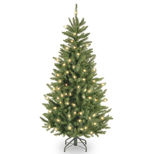 Christmas Central 4.5’ Pre-Lit Natural Fraser Fir Slim Artificial Christmas Tree, Clear Lights 3 Christmas Central 4.5’ Pre-Lit Natural Fraser Fir Slim Artificial Christmas Tree, Clear Lights