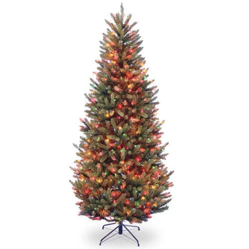 Christmas Central 7.5’ Pre-Lit Slim Natural Fraser Fir Artificial Christmas Tree, Multicolor Lights 3 Christmas Central 7.5’ Pre-Lit Slim Natural Fraser Fir Artificial Christmas Tree, Multicolor Lights