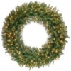Christmas Central 48" Pre-lit Norwood Fir Artificial Christmas Wreath, Warm White LED Lights -Christmas Central dnat nf 318l 48w 1 13163.1631812641