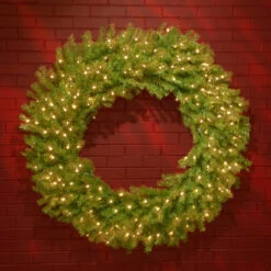 Christmas Central 48" Pre-lit Norwood Fir Artificial Christmas Wreath, Warm White LED Lights -Christmas Central dnat nf 318l 48w 3 84447.1631812641