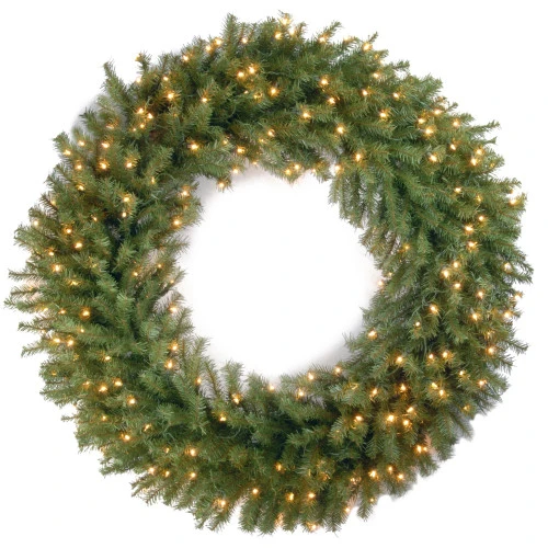 Christmas Central Pre-Lit Norwood Fir Artificial Christmas Wreath, 48-Inch, Clear Lights 3 Christmas Central Pre-Lit Norwood Fir Artificial Christmas Wreath, 48-Inch, Clear Lights