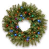 Christmas Central Pre-Lit Norwood Fir Artificial Christmas Wreath, 24-Inch, Multicolor Lights -Christmas Central dnat nf3 309 24w b 1 41512.1631812944