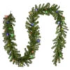 Christmas Central 9' X 10" Pre-Lit Norwood Fir Artificial Christmas Garland, Multicolor LED Lights