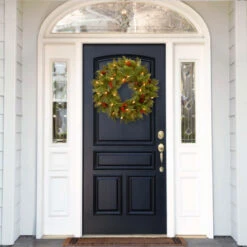 Christmas Central Pre-Lit Noelle Artificial Christmas Wreath, 24-Inch, White LED Lights 7 Christmas Central Pre-Lit Noelle Artificial Christmas Wreath, 24-Inch, White LED Lights -Christmas Central dnat nl13 300l 24wb1 3 64342.1665520820