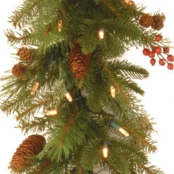 Christmas Central 6' X 14" Pre-Lit Evergreen Artificial Christmas Garland, White Lights 7 Christmas Central 6' X 14" Pre-Lit Evergreen Artificial Christmas Garland, White Lights -Christmas Central dnat nl13 300l 6b 1 3 42303.1631812952