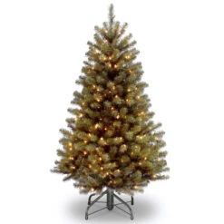 Christmas Central 5’ Pre-Lit Full North Valley Spruce Artificial Christmas Tree, Clear Lights