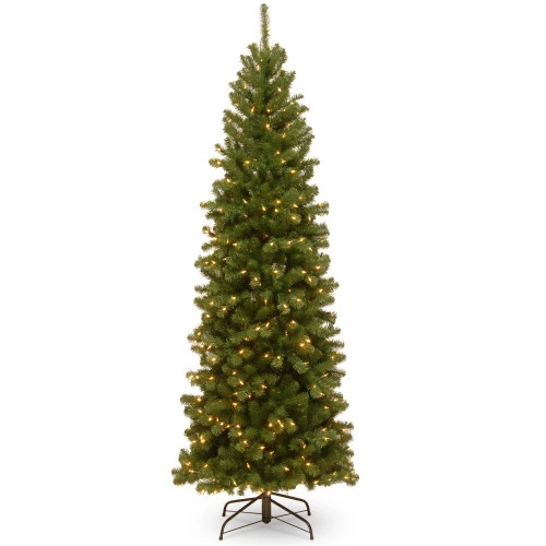 Christmas Central 6.5’ Pre-lit Pencil North Valley Spruce Artificial Christmas Tree, Clear Lights 3 Christmas Central 6.5’ Pre-lit Pencil North Valley Spruce Artificial Christmas Tree, Clear Lights