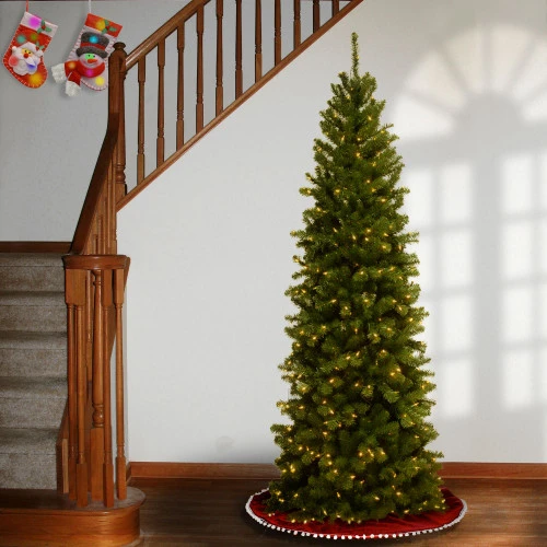 Christmas Central 6.5’ Pre-lit Pencil North Valley Spruce Artificial Christmas Tree, Clear Lights 6 Christmas Central 6.5’ Pre-lit Pencil North Valley Spruce Artificial Christmas Tree, Clear Lights - Image 4