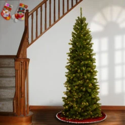 Christmas Central 7.5’ Pre-lit North Valley Spruce Pencil Artificial Christmas Tree – Clear Lights -Christmas Central dnat nrv7 358 75 4 96400.1665174041