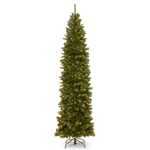 Christmas Central 9’ Pre-lit Slim North Valley Spruce Artificial Christmas Tree, Clear Lights 3 Christmas Central 9’ Pre-lit Slim North Valley Spruce Artificial Christmas Tree, Clear Lights