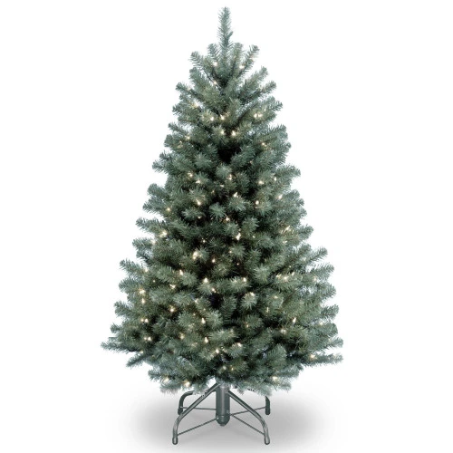 Christmas Central 4.5’ Pre-Lit North Valley Spruce Full Artificial Christmas Tree, Clear Lights 3 Christmas Central 4.5’ Pre-Lit North Valley Spruce Full Artificial Christmas Tree, Clear Lights