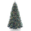 Christmas Central 7.5’ Pre-Lit Blue Slim North Valley Spruce Artificial Christmas Tree, Multicolor Lights -Christmas Central dnat nrvb7 307 75 1 11037.1663860520