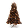 Christmas Central 6.5’ Pre-Lit North Valley Black Spruce Artificial Christmas Tree - Orange Lights -Christmas Central dnat nrvk7 363 65 1 89655.1665347956
