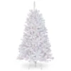 Christmas Central 4.5’ Pre-Lit North Valley White Spruce Artificial Christmas Tree, Clear Lights