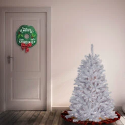 Christmas Central 4.5’ Pre-Lit North Valley White Spruce Artificial Christmas Tree, Clear Lights 7 Christmas Central 4.5’ Pre-Lit North Valley White Spruce Artificial Christmas Tree, Clear Lights -Christmas Central dnat nrvw7 302 45 3 61398.1664726381