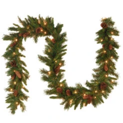 Christmas Central 9' X 10" Pre-Lit Medium Pine Artificial Christmas Garland, Clear Lights -Christmas Central dnat pc 9glo 1 3 46556.1670489776
