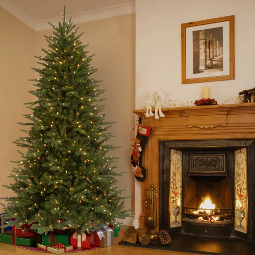 Christmas Central 7.5’ Pre-Lit Easton Spruce Medium Artificial Christmas Tree, Multicolor LED Lights 5 Christmas Central 7.5’ Pre-Lit Easton Spruce Medium Artificial Christmas Tree, Multicolor LED Lights - Image 3