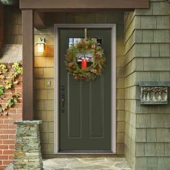 Christmas Central Bristle Berry Artificial Christmas Wreath, 24-Inch, Unlit -Christmas Central dnat pebb3 300n24wbr 3 60853.1644108679