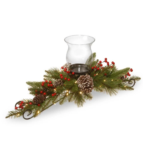 Christmas Central 30" Battery Operated LED Lighted Christmas Candle Holder And Centerpiece 3 Christmas Central 30" Battery Operated LED Lighted Christmas Candle Holder And Centerpiece