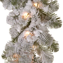 Christmas Central 9' X 12" Pre-Lit Snowy Camden Artificial Christmas Garland, Clear Lights -Christmas Central dnat pecd3 300 9b s 3 72360.1665347049