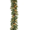 Christmas Central 9' X 12" Pre-Lit Copenhagen Spruce Artificial Christmas Garland, Clear Lights