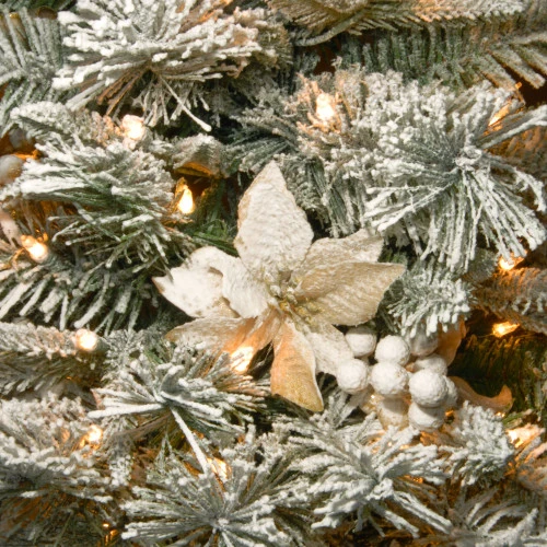 Christmas Central 6' Pre-Lit Slim Frosted Colonial Artificial Half Wall Christmas Tree, Clear Lights 5 Christmas Central 6' Pre-Lit Slim Frosted Colonial Artificial Half Wall Christmas Tree, Clear Lights - Image 3