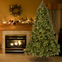 Christmas Central 9’ Pre-Lit Downswept Douglas Fir Artificial Christmas Tree, Clear Lights -Christmas Central dnat pedd1 312 90 4 86352.1631811186