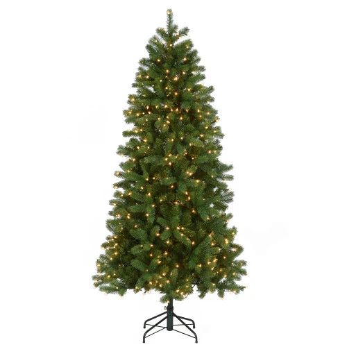 Christmas Central 6.5' Pre-Lit Downswept Douglas Fir Artificial Christmas Tree, Clear Lights 3 Christmas Central 6.5' Pre-Lit Downswept Douglas Fir Artificial Christmas Tree, Clear Lights