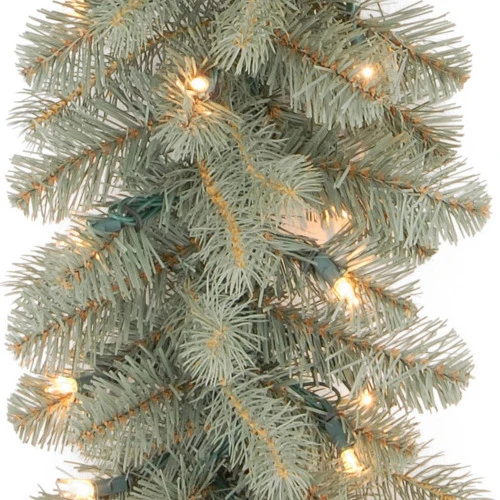 Christmas Central 9' X 10" Pre-Lit Downswept Douglas Fir Artificial Christmas Garland, Clear Lights 4 Christmas Central 9' X 10" Pre-Lit Downswept Douglas Fir Artificial Christmas Garland, Clear Lights - Image 2