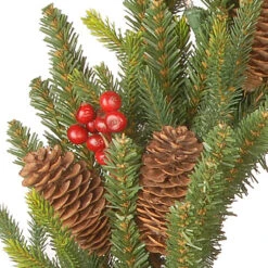 Christmas Central Pre-Lit Dorchester Fir Artificial Christmas Wreath, 24-Inch, Warm White Lights -Christmas Central dnat pedr3 300 24wb1 3 86225.1661886366