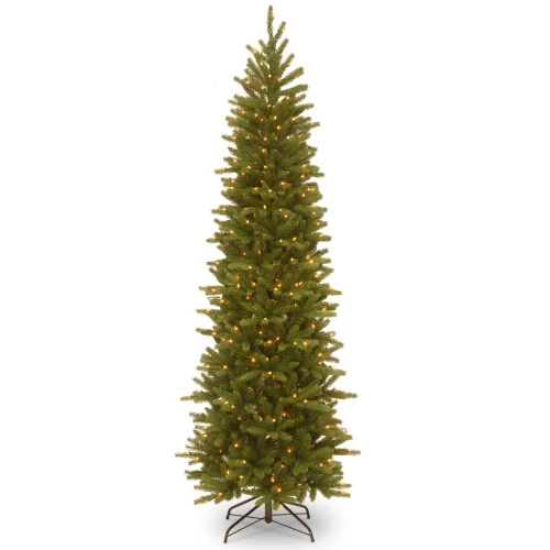 Christmas Central 6.5’ Pre-Lit Pencil Grande Fir Artificial Christmas Tree, Clear Lights 3 Christmas Central 6.5’ Pre-Lit Pencil Grande Fir Artificial Christmas Tree, Clear Lights