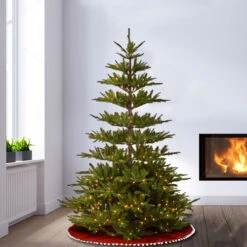 Christmas Central 7.5’ Pre-Lit Glenwood Fir Artificial Christmas Tree, Clear Lights -Christmas Central dnat pegw3 307p 75 02 99781.1631812345