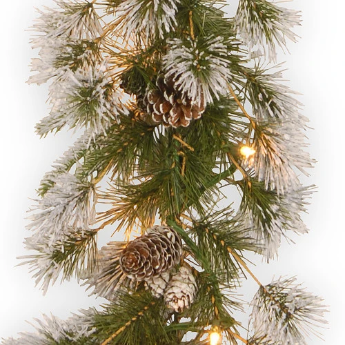 Christmas Central 9' X 10" Pre-Lit Liberty Pine Artificial Christmas Garland, Clear Lights 5 Christmas Central 9' X 10" Pre-Lit Liberty Pine Artificial Christmas Garland, Clear Lights - Image 3