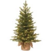 Christmas Central 3' Pre-Lit Potted Nordic Spruce Medium Artificial Christmas Tree, Clear Lights