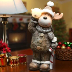 Christmas Central 19" LED Lighted Moose Christmas Tabletop Decoration -Christmas Central dnat pg11 18b523 3 70155.1587645158