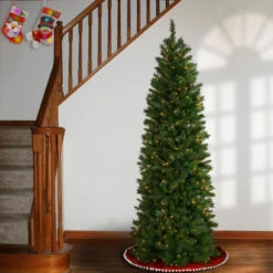 Christmas Central 7.5’ Pre-Lit Pennington Fir Pencil Artificial Christmas Tree, Clear Lights -Christmas Central dnat png7 300 75 2 54486.1664380270