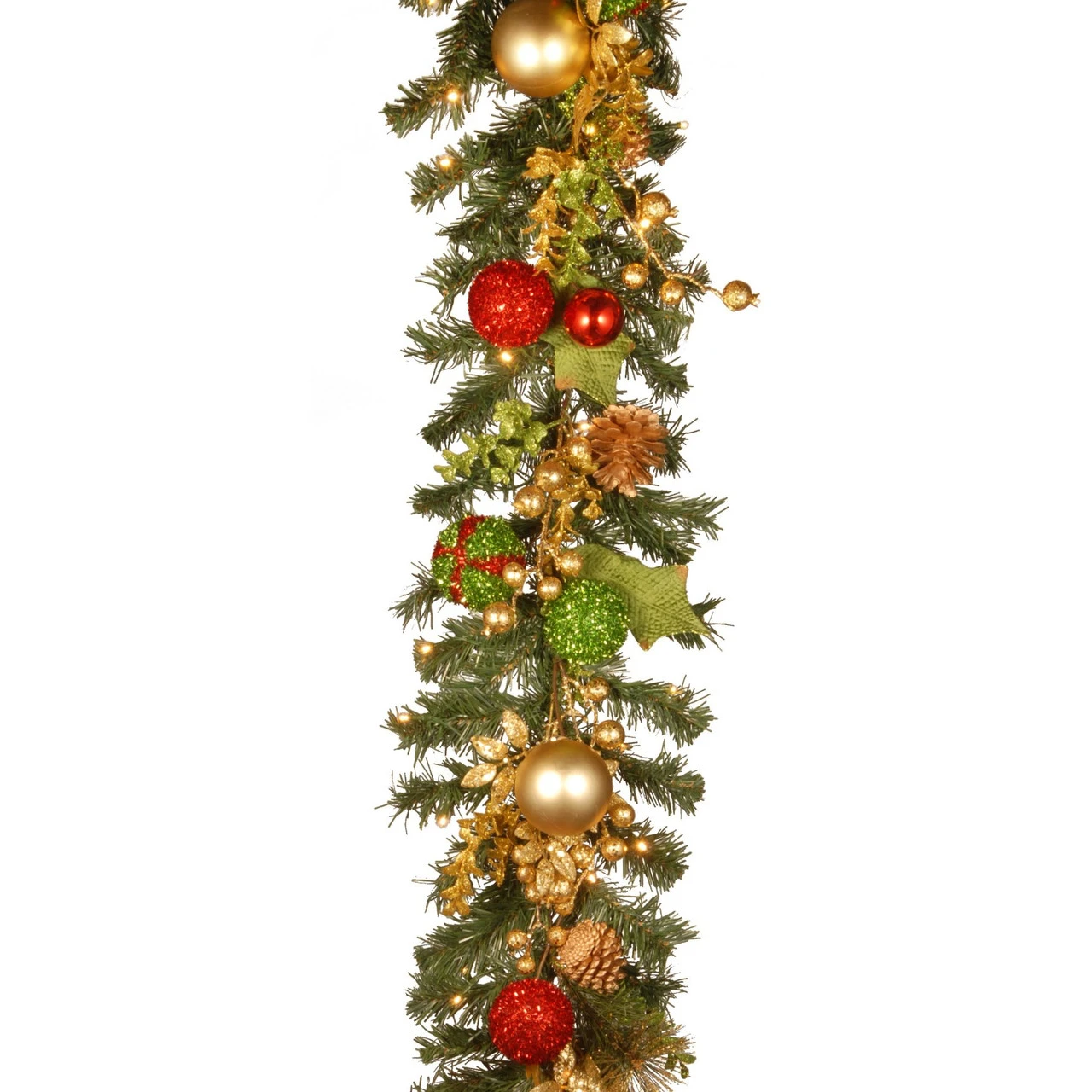 Christmas Central 6' X 10" Pre-Lit Battery Operated Artificial Christmas Garland, Warm White LED Lights 3 Christmas Central 6' X 10" Pre-Lit Battery Operated Artificial Christmas Garland, Warm White LED Lights