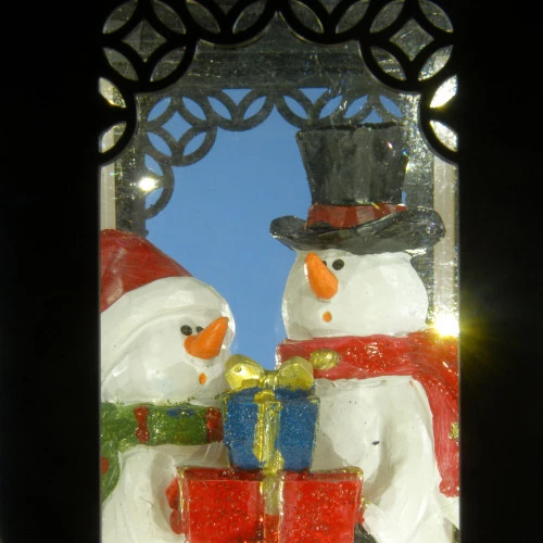 Christmas Central 15" LED Lighted Snowman Holding Wrapped Gifts Christmas Lantern 4 Christmas Central 15" LED Lighted Snowman Holding Wrapped Gifts Christmas Lantern - Image 2