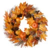 Christmas Central Maple Leaves And Pumpkins Halloween Wreath, Orange And Yellow 24-Inch -Christmas Central dnat rahv 8857732w24 28862.1587645145