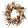 Christmas Central White And Brown Artificial Autumn Wreath - 28-Inch, Unlit -Christmas Central dnat rahv kw06aw28 1 34444.1664467285