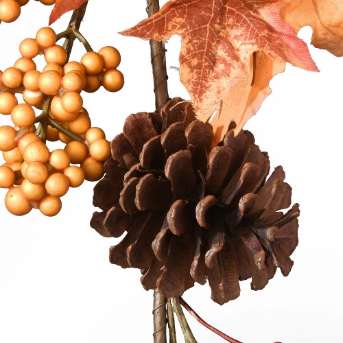 Christmas Central 72" Maple Leaf And Pumpkins Artificial Garland – Unlit 4 Christmas Central 72" Maple Leaf And Pumpkins Artificial Garland – Unlit - Image 2
